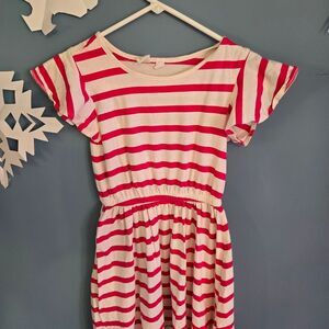 GAP Pink and White Striped Kids Dress